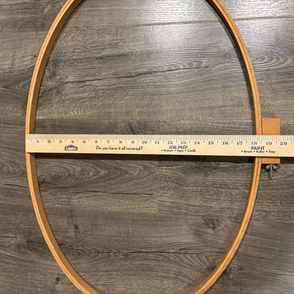 Vintage Embroidery Hoops Wooden Oval -Set Of 2-Large Oval 27”- Med Oval 20” - Picture 10 of 10